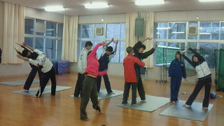 学生とトレーニング♪