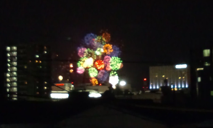 自宅からも見えた花火