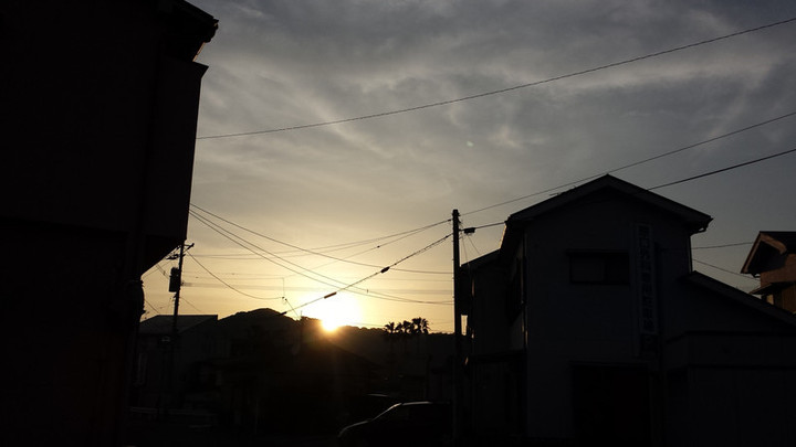 先日のテクノ近くの夕陽