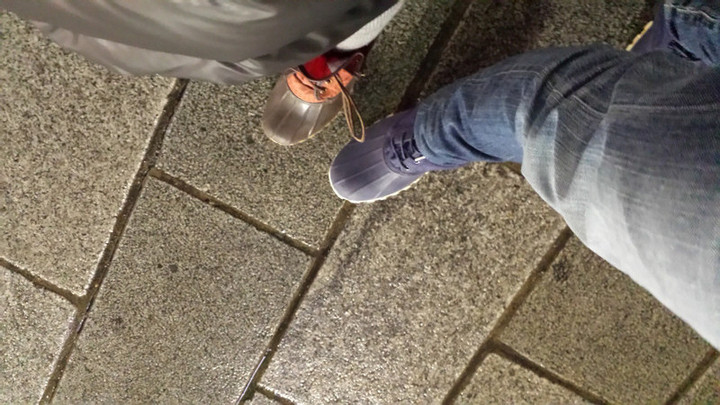 寒くても来た甥