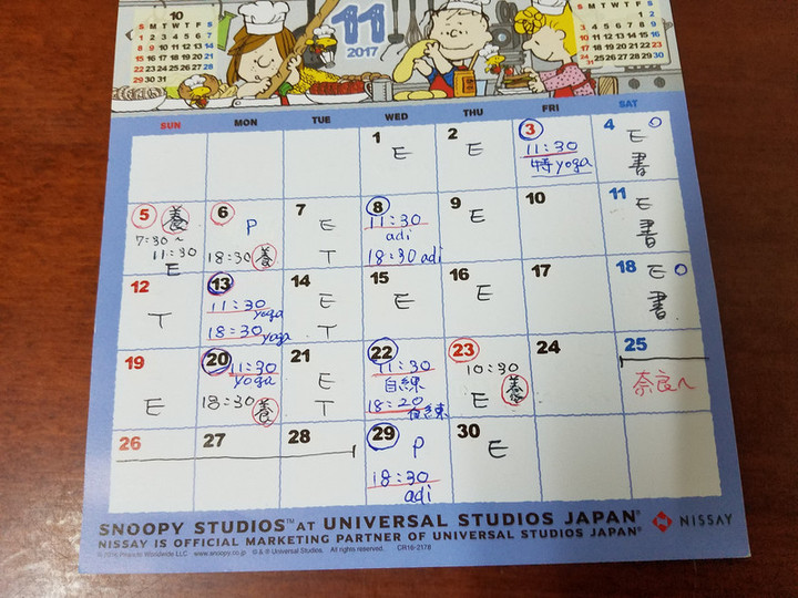 11月スケジュール