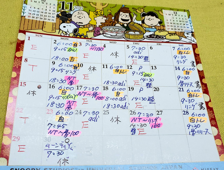 11月スケジュール